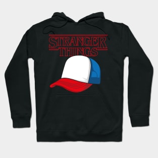 Stranger Things Dustin Red white and Blue Cap Hoodie